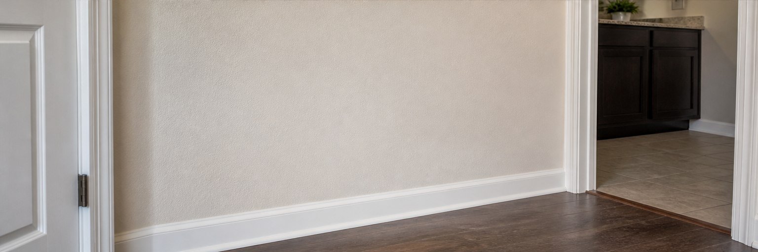 Smooth repaired and repainted wall after STN Property Services drywall repair